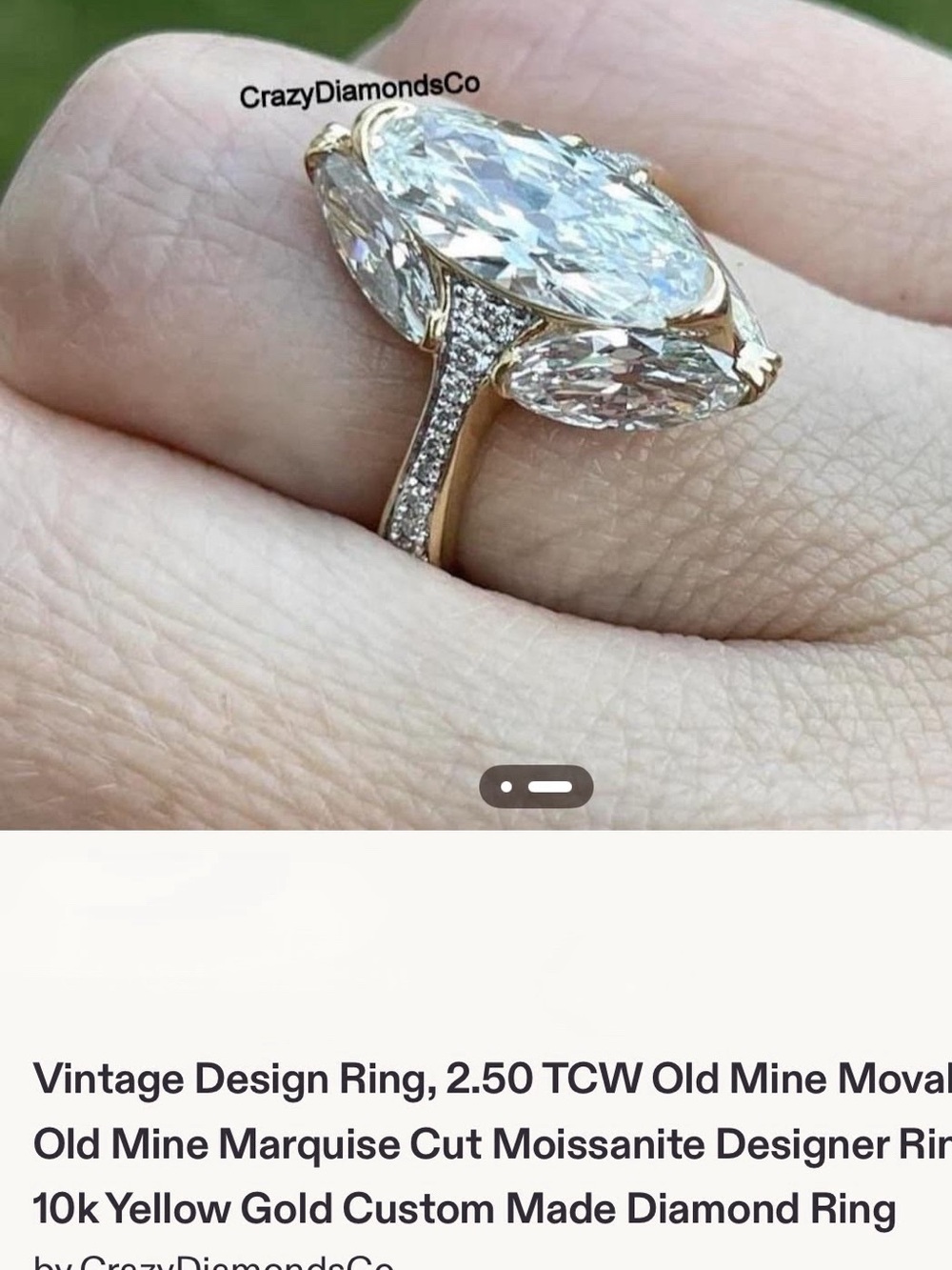2.50 Old Mine Moval Ring